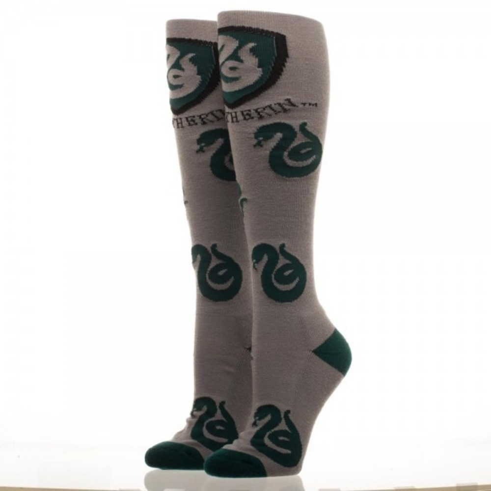 Harry Potter Knee High Socks SLYTHERIN HOUSE Women's 1 Pair Bioworld Cosplay